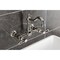 Kingston Brass Two-Handle Wall Mount Bridge Kitchen Faucet, Polished Nickel KS1266BAL - alternate 2