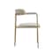 Manhattan Comfort Serene Metal Upholstered Dining Chair in Taupe DC1882-TP - alternate 4
