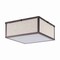Jonathan Y Grant 14.13" 2-Light Minimalist Industrial Square Linen Iron LED Flush Mount, Oil Rubbed Bronze/Beige JYL1311A - alternate 7