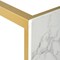 Homeroots 47" White and Gold Faux Marble and Metal Dining Table 568197 - alternate 5