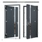 Vdomdoors Steel Door Deux 6501 Anthracite Sidelight Exterior Window Stainless Inserts Single Modern Painted-W DEUX6501EXD-BLK-W36+12 x H80-Left-hand Inswing - alternate 5