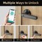 Wrightmaster 5 in 1 Corded Aluminum Smart Lock Deadbolt with APP, Biometric, Key Fob Door Lock, Handle in Black ZR-LYF-D6 - alternate 6