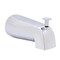 Westbrass 5-1/4in Front Diverter Tub Spout with Tip-Toe Drain and 2-Hole Overflow Trim, Polished Chrome CO531-26 - alternate 4