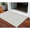 Homeroots 3' X 5' Silver And Gray Geometric Washable Indoor Outdoor Area Rug 602449 - alternate 1