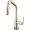 Brizo Litze Smarttouch Pull-Down Prep Faucet with Angle Spout, Industrial Handle Polished Nickel 64964LF-PN - alternate 1