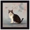 Homeroots Clive the Cat Black Framed Print Wall Art 415340 - alternate 1