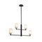 Vidalite Seren 4-Light Matte Black Pendant With Handmade Glass Shades, Modern Style Pendant Chandelier Light CE1013062 - alternate 1