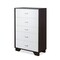Homeroots 32" Brown and White Five Drawer Standard Chest 286662 - alternate 4