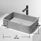 Vigo Windsor Concreto Stone Rectangular Fluted Bathroom Vessel Sink VG04073 - alternate 5