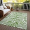 Homeroots 5' X 8' Green And Ivory Animal Print Washable Indoor Outdoor Area Rug 600607 - alternate 3