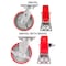 Hyw Products Heavy Duty Caster Set 6in Red Polyurethane on Cast Iron Wheels, 2 Swivel & 2 Swivel with Brake, 4PK 40-60S-A1-PC-2,40-60S-A1-PC-TB-2 (R) - alternate 3