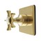 Kingston Brass Single-Handle Six-Way Diverter Valve with Square Trim Kit, Brushed Brass KS4047NX - alternate 1