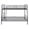 Homeroots Black Full XL Over Queen Contemporary Metal Bunk Bed 590295 - alternate 4