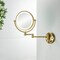Kibi Circular LED Wall Mount Magnifying Make Up Mirror - Brushed Brass KMM101BB - alternate 9