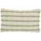 Homeroots 12" X 20" Sage and Ivory Striped Cotton Blend Throw Pillow With Texture 527798 - alternate 2