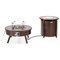 Leisuremod Walbrooke Patio Round Fire Pit and Tank Holder with Slats Design, Brown WBRS-29-24-GL - alternate 6