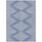 Homeroots 10' X 14' Denim Blue And Ivory Geometric Washable Indoor Outdoor Area Rug 598555 - alternate 5