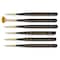 Princeton Mini-Detailer Brush Set, Synthetic Bristles, Short Handle Mixed Media Paintbrush, Black, 6-Piece Set P30506SET - alternate 1
