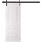 Sartodoors Barn Door 36 x 96 inches, BASIC 9233 White, 6.6FT Rail Track Heavy Hardware Set, Solid Panel Inte BASIC9233BD-B-SKIN-3696 - alternate 1
