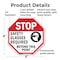 Signmission Stop Safety Glasses Required Beyond, 6 Inch X 6 Inch, Plastic Sign OC-P-6-308 - alternate 4