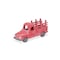 Homeroots 5" Red Metal Hand Painted Decorative Truck Tabletop Sculpture 483256 - alternate 7