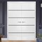 Sartodoors Solid French Double Doors, Planum 0015 White Silk and Aluminum Strips, Wood Solid Panel Frame Trims PLANUM0015DD-WS-64 - alternate 1