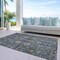 Homeroots 8' X 10' Navy Blue Beige And Taupe Oriental Washable Indoor Outdoor Area Rug 582101 - alternate 4