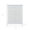 Homeroots 36" White Wood Lighted Five Drawer Dresser 633693 - alternate 6