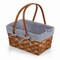 Picnic Time Family Of Brands Kansas Handwoven Wood Picnic Basket, Navy Blue & White Stripe 350-01-211-000-0 - alternate 4