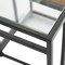 Homeroots Set of Two Clear and Black Glass and Metal Square Frame Nested Tables 632687 - alternate 6