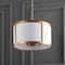 Jonathan Y Thatcher 17" Metal LED Pendant Light, Gold/White JYL3510B - alternate 8