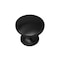 Laurey 1in Mushroom Knob - Wellington - Matte Black 12320 - alternate 1