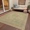 Homeroots 5' X 8' Fern Green And Sage Medallion Washable Indoor Outdoor Area Rug 616065 - alternate 6