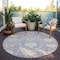 Homeroots 8' Lavender Gold And Green Round Damask Washable Indoor Outdoor Area Rug 599432 - alternate 7