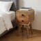 Homeroots 16" Brown Solid Wood Square Two Drawer Nightstand 651504 - alternate 11