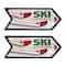Homeroots Set of Two Black Red And White Ski Lessons Metal Hanging Wall Decor, 2PK 634274 - alternate 2