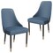 Leisuremod Allure Modern Dining Chair In Yale Blue Fabric and Oak Wood Legs, 2PK AC49BU2 - alternate 1