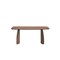 Homeroots 71" Walnut Wood Double Pedestal Base Dining Table 631300 - alternate 1