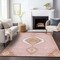 Homeroots 10' X 14' Pink Green And Ivory Oriental Washable Indoor Outdoor Area Rug 598441 - alternate 4