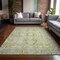 Homeroots 5' X 8' Artichoke Green Oriental Washable Non Skid Indoor Outdoor Area Rug 563740 - alternate 6