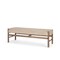 Homeroots 57in Beige and Brown Cotton and Solid Wood Upholstered Bench 606749 - alternate 1