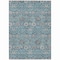 Homeroots 3' X 5' Teal Blue Gray And Charcoal Floral Washable Indoor Outdoor Area Rug 605437 - alternate 5