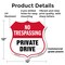 Signmission No Trespassing Shield Sign Private Drive, 12 Inch X 12 Inch, Plastic Sign SHI-P-12-408 - alternate 3
