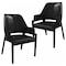 Leisuremod Ethora Collection Modern Wooden Dining Chair in Black, 2PK EC22BL2 - alternate 1