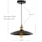 Jonathan Y Lotus 12.25" Adjustable Metal LED Pendant, Brass Gold/Black JYL9062A - alternate 6