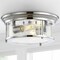 Jonathan Y Lauren 13.25" 2-Light Metal/Glass LED Flush Mount, Chrome JYL7446C - alternate 6