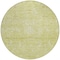 Homeroots 8' Artichoke Green And Ivory Round Damask Washable Indoor Outdoor Area Rug 603349 - alternate 4