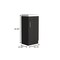 Homeroots 16" Black Wood Freestanding Single Door Bathroom Vanity With White Sink 479254 - alternate 4