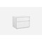 Homeroots Simplistic White Gloss 2 Drawer Nightstand 370748 - alternate 1