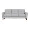 Homeroots 82" Light Slate Gray Leather Sofa With Brown Legs 546415 - alternate 5